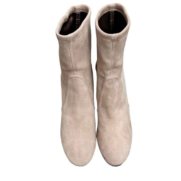 STUART WEITZMAN Boots Womens 6 Pink Margot Bootie Suede BLOCK CHUNKY SOCK $625 - Picture 6 of 12